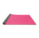 Sideview of Abstract Pink Contemporary Rug, con150pnk