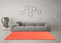 Machine Washable Abstract Orange Contemporary Rug, wshcon150org