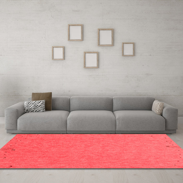 Contemporary Red Washable Rugs