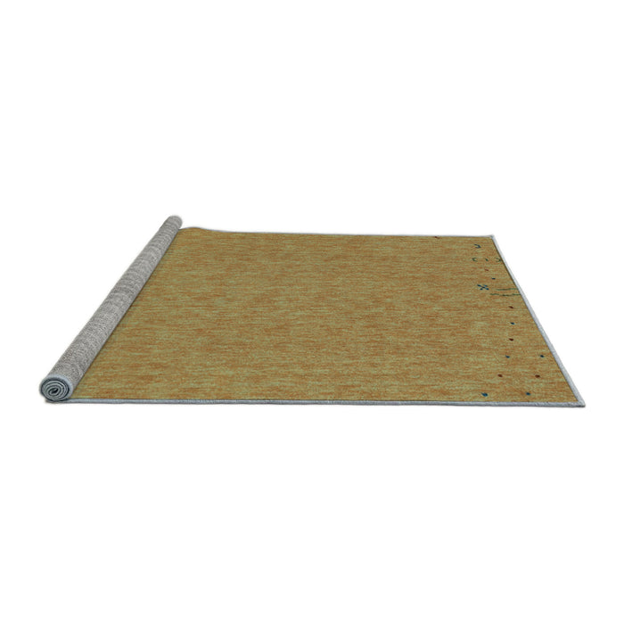Sideview of Machine Washable Abstract Light Blue Contemporary Rug, wshcon150lblu