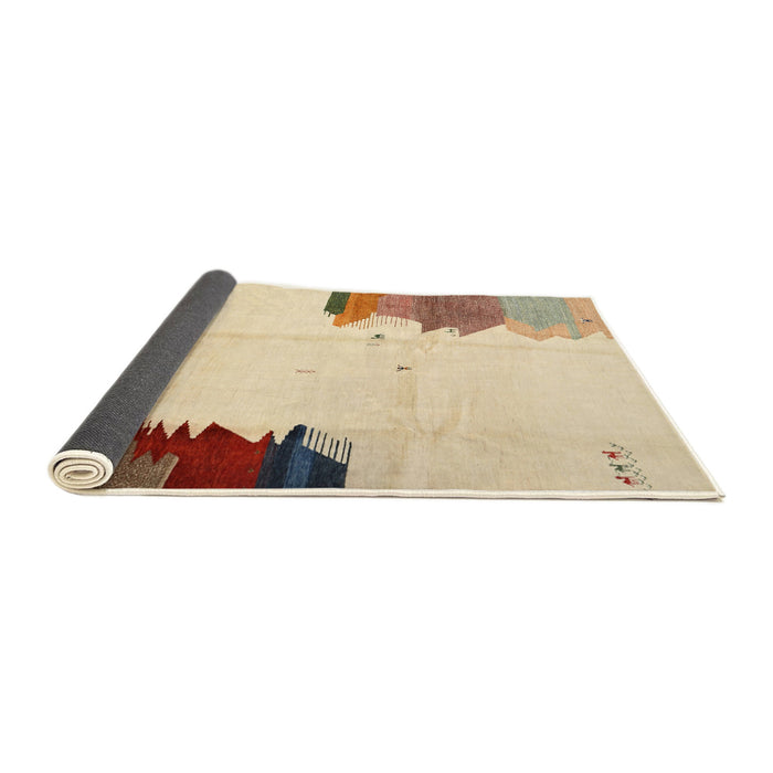 Thickness of Contemporary Sun Yellow Solid Rug, con1510