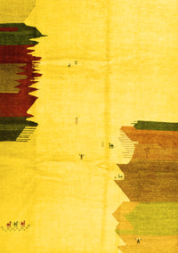 Solid Yellow Modern Rug, con1510yw