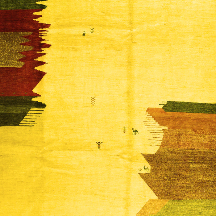 Solid Yellow Modern Rug, con1510yw