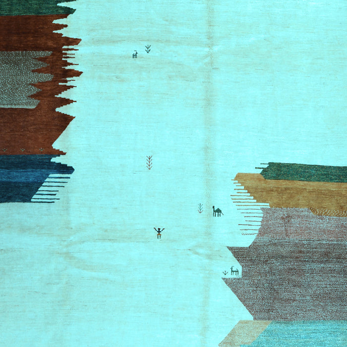 Solid Light Blue Modern Rug, con1510lblu