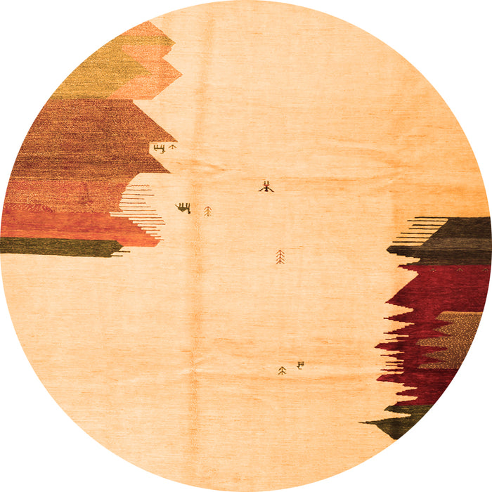 Square Solid Orange Modern Rug, con1510org