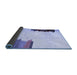 Sideview of Solid Blue Modern Rug, con1510blu