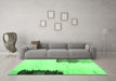 Machine Washable Solid Emerald Green Modern Area Rugs in a Living Room,, wshcon1510emgrn