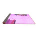 Sideview of Solid Purple Modern Rug, con1510pur