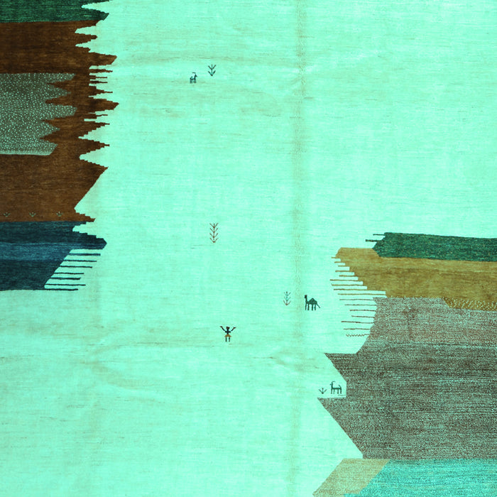 Solid Turquoise Modern Rug, con1510turq
