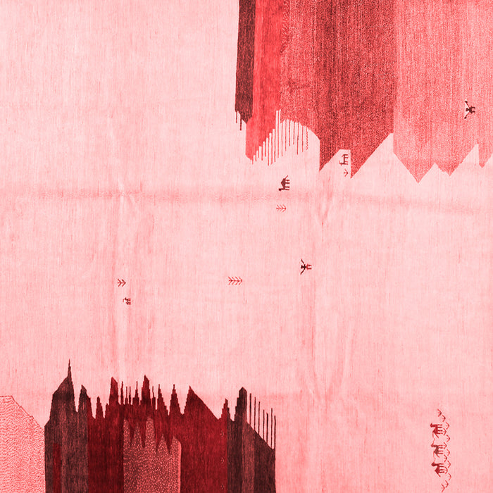 Solid Red Modern Rug, con1510red