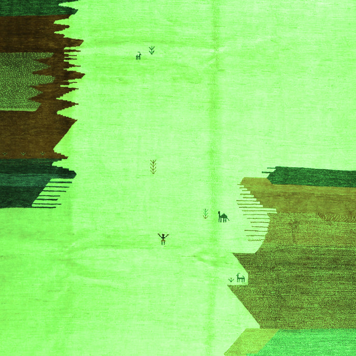 Solid Green Modern Rug, con1510grn