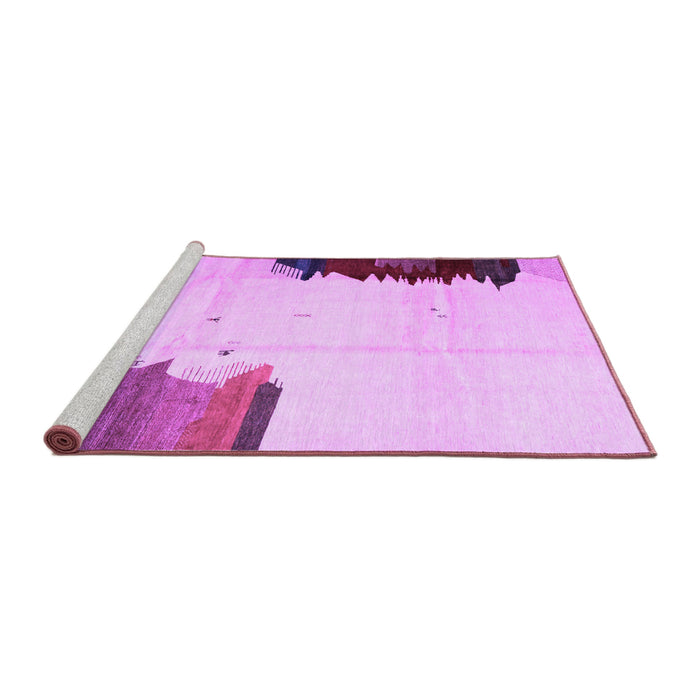 Sideview of Machine Washable Solid Purple Modern Area Rugs, wshcon1510pur