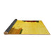 Sideview of Solid Yellow Modern Rug, con1510yw