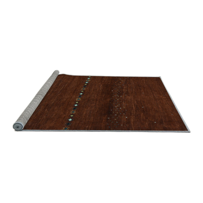 Sideview of Machine Washable Abstract Light Blue Contemporary Rug, wshcon1511lblu