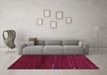 Machine Washable Abstract Purple Contemporary Area Rugs in a Living Room, wshcon1511pur