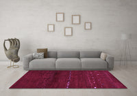 Machine Washable Abstract Purple Contemporary Rug, wshcon1511pur