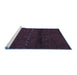 Sideview of Machine Washable Abstract Blue Contemporary Rug, wshcon1511blu