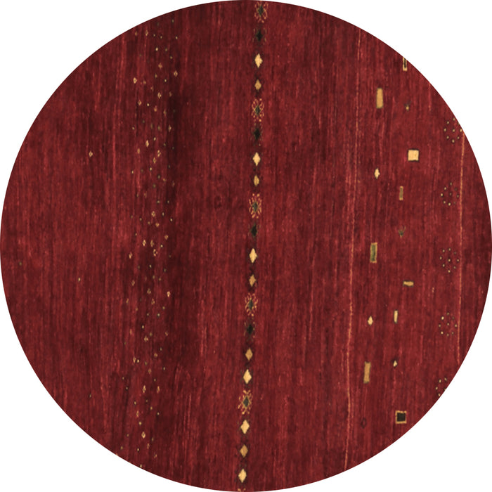 Round Machine Washable Abstract Brown Contemporary Rug, wshcon1511brn