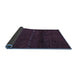 Sideview of Abstract Blue Contemporary Rug, con1511blu