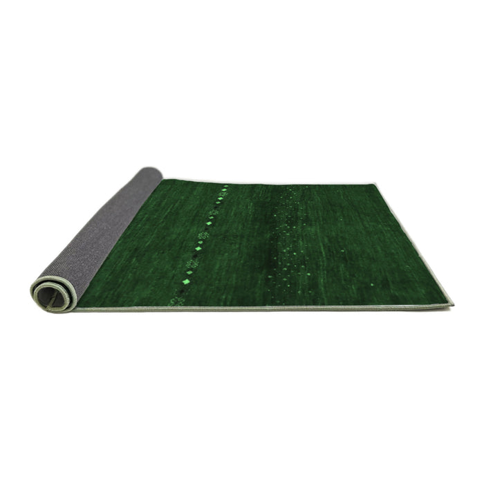 Sideview of Abstract Emerald Green Contemporary Rug, con1511emgrn