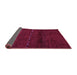 Sideview of Abstract Purple Contemporary Rug, con1511pur