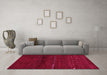 Machine Washable Abstract Pink Contemporary Rug in a Living Room, wshcon1511pnk