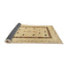 Thickness of Contemporary Metallic Gold Solid Rug, con1512