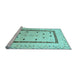 Sideview of Machine Washable Solid Light Blue Modern Rug, wshcon1512lblu