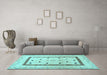 Machine Washable Solid Light Blue Modern Rug in a Living Room, wshcon1512lblu