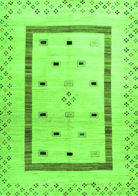 Solid Green Modern Rug, con1512grn