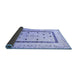 Sideview of Solid Blue Modern Rug, con1512blu