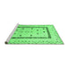 Sideview of Machine Washable Solid Emerald Green Modern Area Rugs, wshcon1512emgrn