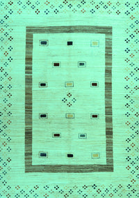 Solid Turquoise Modern Rug, con1512turq