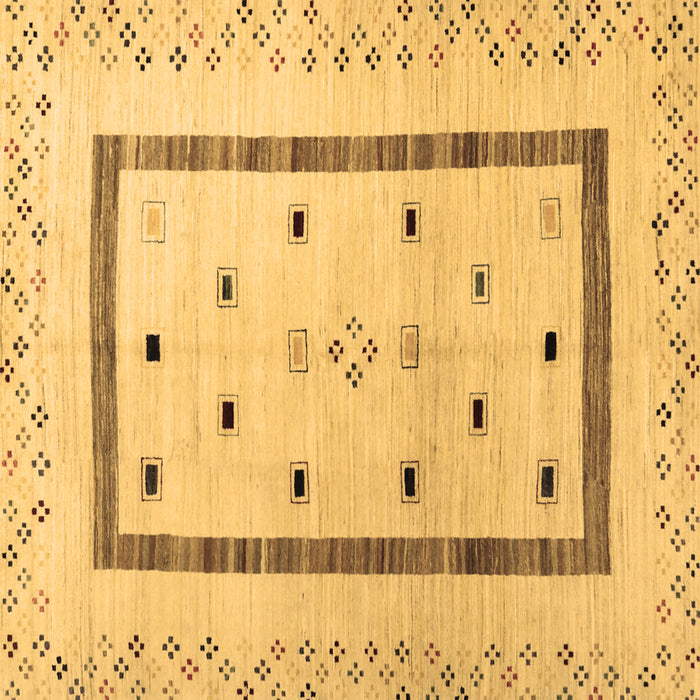 Square Solid Brown Modern Rug, con1512brn