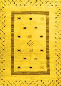 Solid Yellow Modern Rug, con1512yw