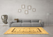 Machine Washable Solid Brown Modern Rug in a Living Room,, wshcon1512brn