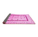 Sideview of Solid Pink Modern Rug, con1512pnk