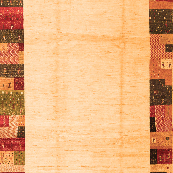 Serging Thickness of Machine Washable Solid Orange Modern Area Rugs, wshcon1513org