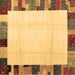 Square Solid Brown Modern Rug, con1513brn