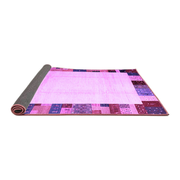 Sideview of Solid Purple Modern Rug, con1513pur