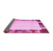 Sideview of Solid Pink Modern Rug, con1513pnk