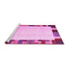 Sideview of Machine Washable Solid Pink Modern Rug, wshcon1513pnk