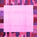 Square Solid Pink Modern Rug, con1513pnk