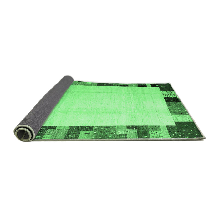 Sideview of Solid Emerald Green Modern Rug, con1513emgrn