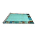 Sideview of Machine Washable Solid Light Blue Modern Rug, wshcon1513lblu