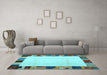 Machine Washable Solid Light Blue Modern Rug in a Living Room, wshcon1513lblu