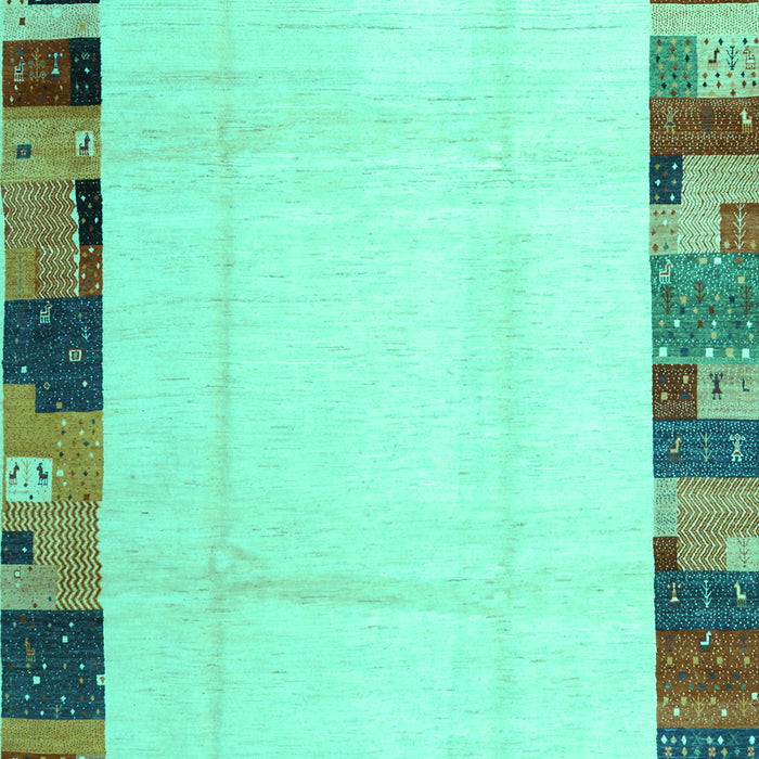 Machine Washable Solid Turquoise Modern Area Rugs, wshcon1513turq