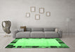 Machine Washable Solid Emerald Green Modern Area Rugs in a Living Room,, wshcon1513emgrn