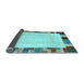 Sideview of Solid Light Blue Modern Rug, con1513lblu