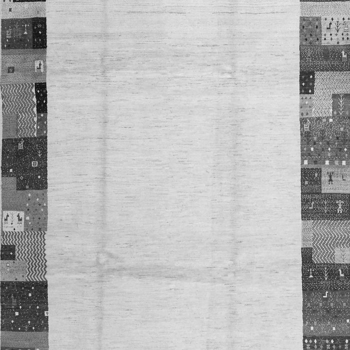 Serging Thickness of Machine Washable Solid Gray Modern Rug, wshcon1513gry